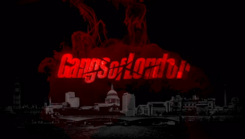 Gangs of London title screen for PSP